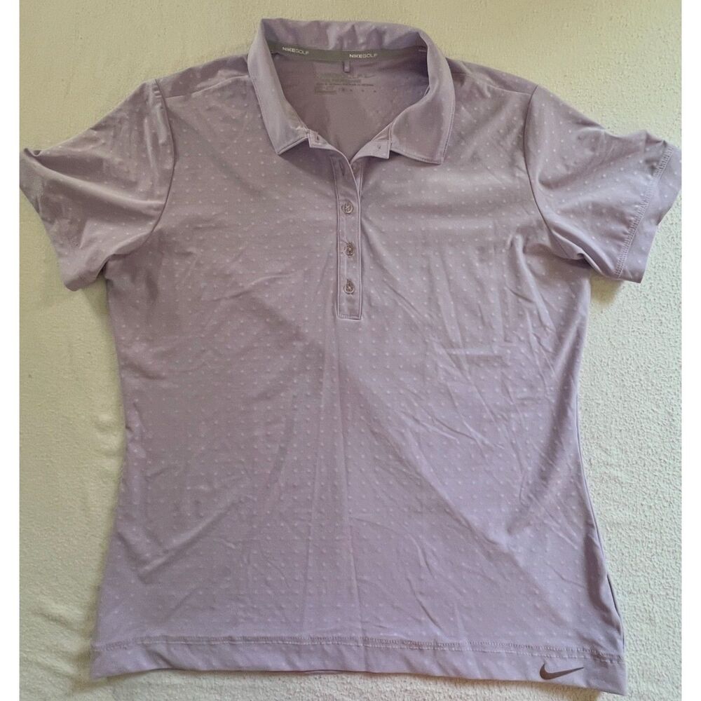 Women's Nike Golf Dry Fit Tour Performance Lavender Shirt Size Medium